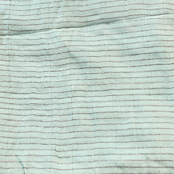 Aden And Anais Muslin Baby Swaddle Blanket Mint Green Silver Gray Stripe Nursery - Picture 2 of 5